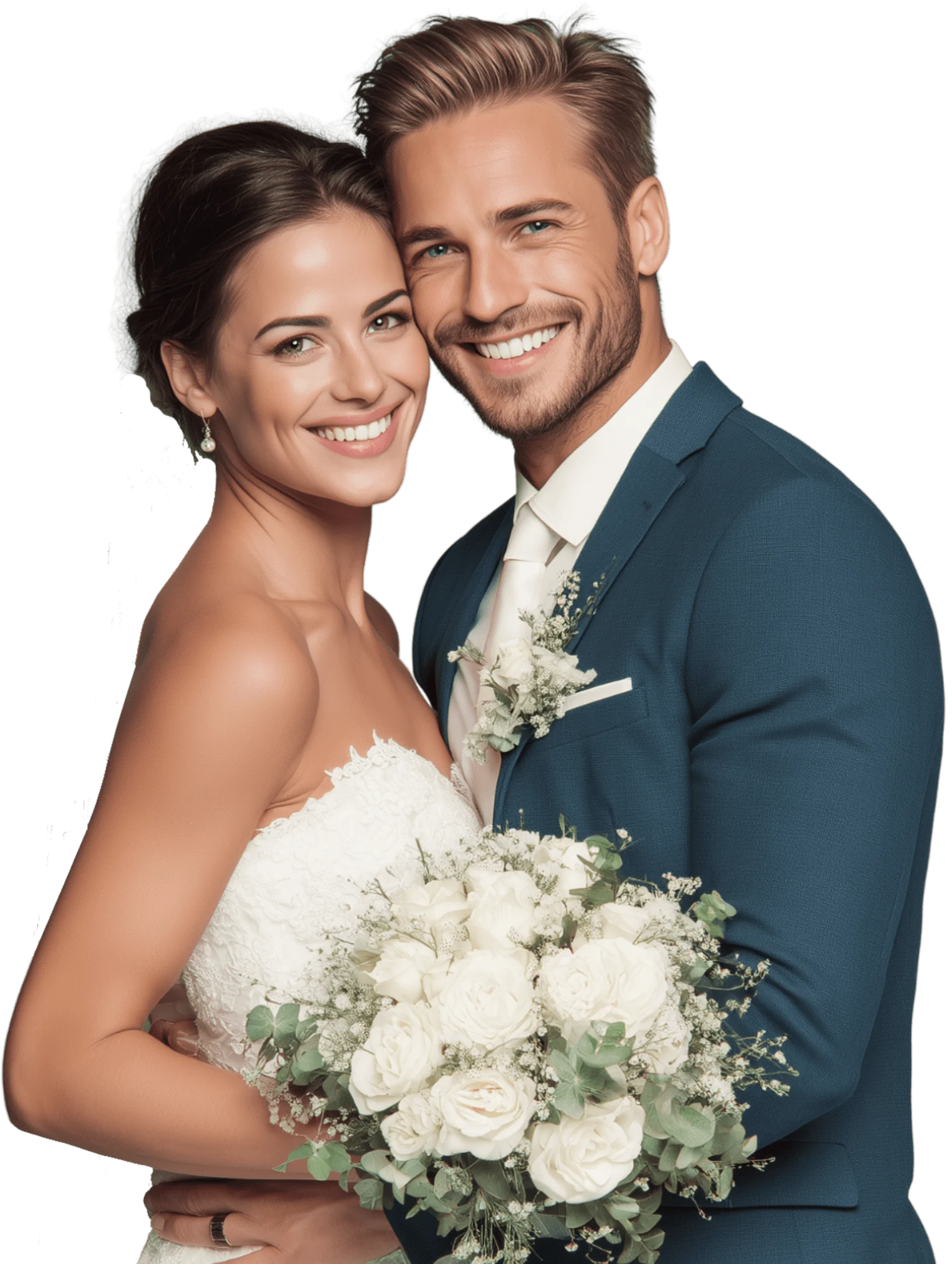 Happy couple embracing